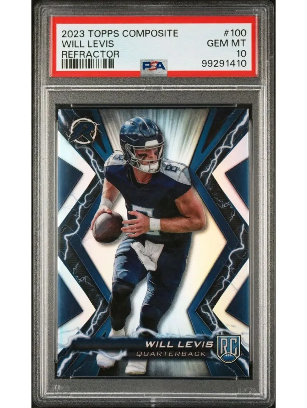 Will Levis 2023 Topps Resurgence Refractor NFL #100 Rookie Card PSA 10 Gem Mint